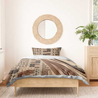 Pasifika Women's Day - Samoa Siapo Malu Tattoo Inspired Bedding Set Beige LT7 - Polynesian Pride