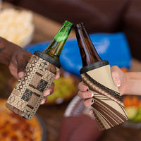 Pasifika Women's Day - Samoa Siapo Malu Tattoo Inspired 4 in 1 Can Cooler Tumbler Beige LT7 - Polynesian Pride