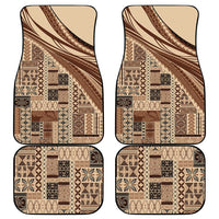 Pasifika Women's Day - Samoa Siapo Malu Tattoo Inspired Car Mats Beige LT7 - Polynesian Pride