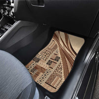 Pasifika Women's Day - Samoa Siapo Malu Tattoo Inspired Car Mats Beige LT7 - Polynesian Pride