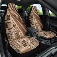 Pasifika Women's Day - Samoa Siapo Malu Tattoo Inspired Car Seat Cover Beige LT7 One Size Beige - Polynesian Pride