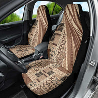 Pasifika Women's Day - Samoa Siapo Malu Tattoo Inspired Car Seat Cover Beige LT7 - Polynesian Pride