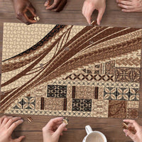 Pasifika Women's Day - Samoa Siapo Malu Tattoo Inspired Puzzle Beige LT7 - Polynesian Pride