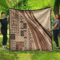 Pasifika Women's Day - Samoa Siapo Malu Tattoo Inspired Quilt Beige LT7 - Polynesian Pride