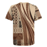 Pasifika Women's Day - Samoa Siapo Malu Tattoo Inspired Rugby Jersey Beige LT7 - Polynesian Pride