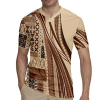 Pasifika Women's Day - Samoa Siapo Malu Tattoo Inspired Rugby Jersey Beige LT7 - Polynesian Pride