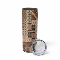 Pasifika Women's Day - Samoa Siapo Malu Tattoo Inspired Skinny Tumbler Beige LT7 - Polynesian Pride