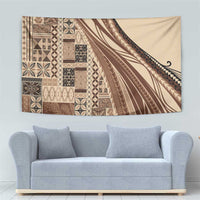 Pasifika Women's Day - Samoa Siapo Malu Tattoo Inspired Tapestry Beige LT7 - Polynesian Pride