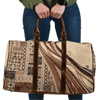 Pasifika Women's Day - Samoa Siapo Malu Tattoo Inspired Travel Bag Beige LT7 Beige - Polynesian Pride