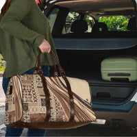 Pasifika Women's Day - Samoa Siapo Malu Tattoo Inspired Travel Bag Beige LT7 - Polynesian Pride