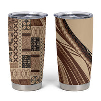 Pasifika Women's Day - Samoa Siapo Malu Tattoo Inspired Tumbler Cup Beige LT7 Beige - Polynesian Pride
