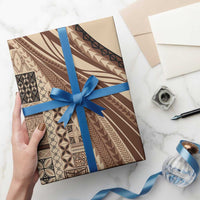 Pasifika Women's Day - Samoa Siapo Malu Tattoo Inspired Wrapping Paper Beige LT7 - Polynesian Pride