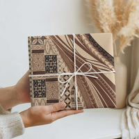 Pasifika Women's Day - Samoa Siapo Malu Tattoo Inspired Wrapping Paper Beige LT7 - Polynesian Pride