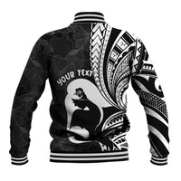 Mother's Day Baseball Jacket Polynesia Vintage Hibiscus - Black LT7 - Polynesian Pride
