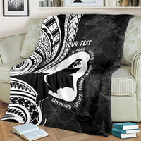 Mother's Day Blanket Polynesia Vintage Hibiscus - Black LT7 - Polynesian Pride
