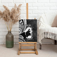 Mother's Day Canvas Wall Art Polynesia Vintage Hibiscus - Black LT7 - Polynesian Pride