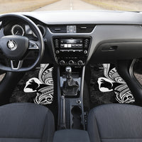 Mother's Day Car Mats Polynesia Vintage Hibiscus - Black LT7 Set 2pcs - Front Black - Polynesian Pride