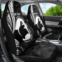 Mother's Day Car Seat Cover Polynesia Vintage Hibiscus - Black