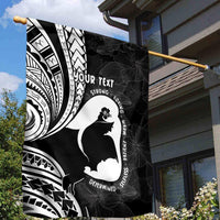 Mother's Day Garden Flag Polynesia Vintage Hibiscus - Black LT7 - Polynesian Pride