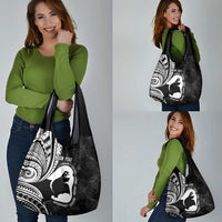 Mother's Day Grocery Bag Polynesia Vintage Hibiscus - Black LT7 - Polynesian Pride