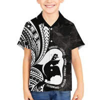 Mother's Day Kid Hawaiian Shirt Polynesia Vintage Hibiscus - Black
