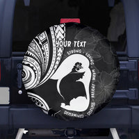 Mother's Day Spare Tire Cover Polynesia Vintage Hibiscus - Black LT7 - Polynesian Pride