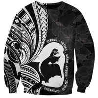 Mother's Day Sweatshirt Polynesia Vintage Hibiscus - Black LT7 Unisex Black - Polynesian Pride