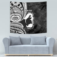 Mother's Day Tapestry Polynesia Vintage Hibiscus - Black LT7 - Polynesian Pride