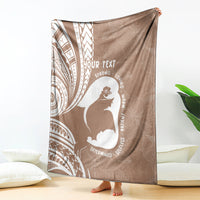 Mother's Day Blanket Polynesia Vintage Hibiscus - Brown LT7 - Polynesian Pride