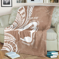 Mother's Day Blanket Polynesia Vintage Hibiscus - Brown LT7 - Polynesian Pride