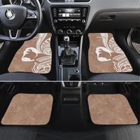 Mother's Day Car Mats Polynesia Vintage Hibiscus - Brown LT7 Set 4pcs Brown - Polynesian Pride