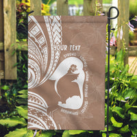 Mother's Day Garden Flag Polynesia Vintage Hibiscus - Brown LT7 Garden Flag Brown - Polynesian Pride