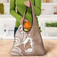 Mother's Day Grocery Bag Polynesia Vintage Hibiscus - Brown LT7 - Polynesian Pride
