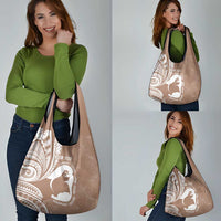 Mother's Day Grocery Bag Polynesia Vintage Hibiscus - Brown LT7 - Polynesian Pride