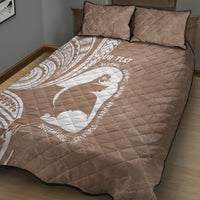 Mother's Day Quilt Bed Set Polynesia Vintage Hibiscus - Brown LT7 - Polynesian Pride