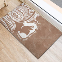 Mother's Day Rubber Doormat Polynesia Vintage Hibiscus - Brown LT7 - Polynesian Pride