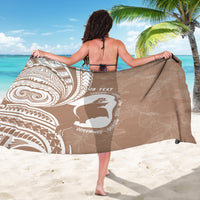 Mother's Day Sarong Polynesia Vintage Hibiscus - Brown