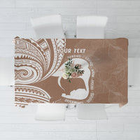 Mother's Day Tablecloth Polynesia Vintage Hibiscus - Brown LT7 Brown - Polynesian Pride