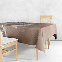 Mother's Day Tablecloth Polynesia Vintage Hibiscus - Brown LT7 - Polynesian Pride
