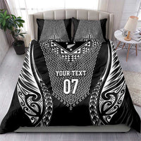 2025 Rugby Championship New Zealand Custom Bedding Set Poutama Motifs - Polynesian Pride