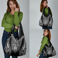 2025 Rugby Championship New Zealand Custom Grocery Bag Poutama Motifs - Polynesian Pride