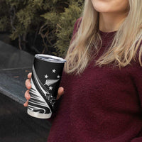 2025 Rugby Championship New Zealand Custom Tumbler Cup Poutama Motifs - Polynesian Pride