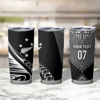2025 Rugby Championship New Zealand Custom Tumbler Cup Poutama Motifs - Polynesian Pride