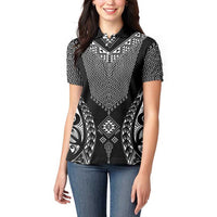 2025 Rugby Championship New Zealand Custom Women Polo Shirt Poutama Motifs - Polynesian Pride