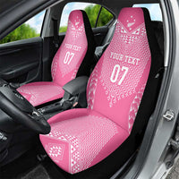 2025 Rugby Championship New Zealand Custom Car Seat Cover Poutama Motifs - Pink Out - Polynesian Pride