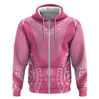 2025 Rugby Championship New Zealand Custom Hoodie Poutama Motifs - Pink Out - Polynesian Pride