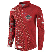 Samoa FAST Siapo Button Sweatshirt Tatau-Ulafala Vines LT7 - Polynesian Pride