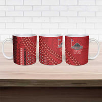 Samoa FAST Siapo Ceramic Mug Tatau-Ulafala Vines - Polynesian Pride