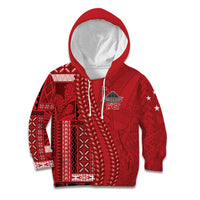 Samoa FAST Siapo Kid Hoodie Tatau-Ulafala Vines LT7 Hoodie Red - Polynesian Pride