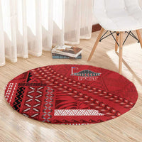 Samoa FAST Siapo Round Carpet Tatau-Ulafala Vines - Polynesian Pride